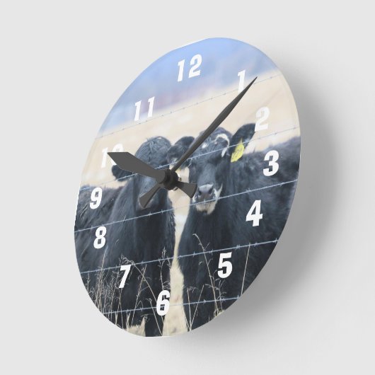 Umstehende Runde Wanduhr (Winkel)