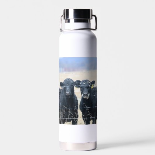 Umstehende Trinkflasche (Rückseite)