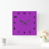 Umstellbare Nummernhalterung Quadratische Wanduhr (Zuhause)