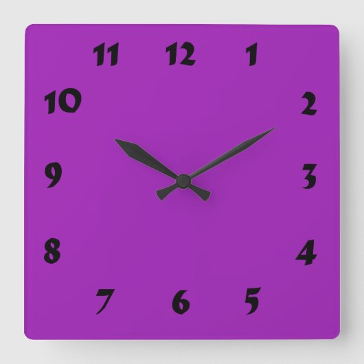Umstellbare Nummernhalterung Quadratische Wanduhr (Vorderseite)