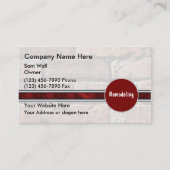 Umstellen von Visitenkarten Visitenkarte (Vorderseite)