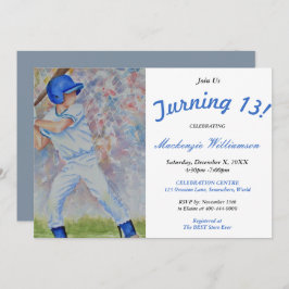 UMSTELLUNG 13 BASEBALL-PARTY EINLADUNG