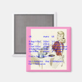 Umstellungsmagnet - Flüssigmessungen in Großbritan Magnet (Vorderseite/Rückseite)