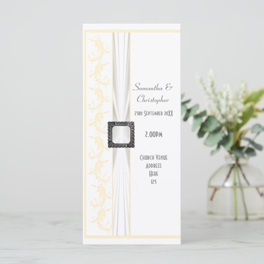 Umstieg auf ein farbiges Kirchenhochzeitprogramm Programm (Stehend Vorderseite)