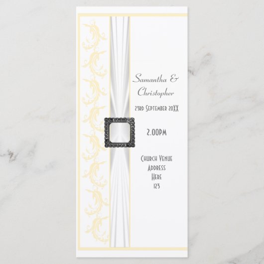 Umstieg auf ein farbiges Kirchenhochzeitprogramm Programm (Vorderseite)