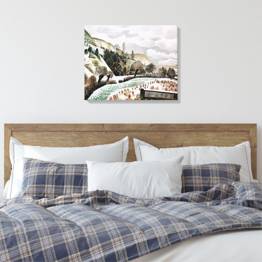 Umwälzend - Neujahrsschnee Leinwanddruck (Insitu (Schlafzimmer))