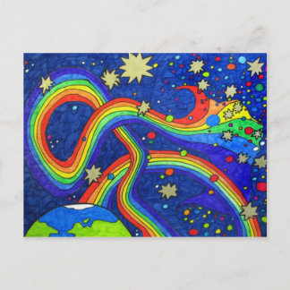 Umwandlung in Blue Postcard Postkarte