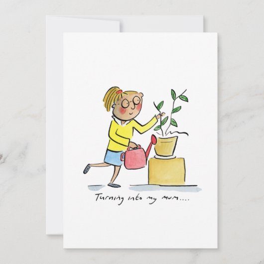 Umwandlung in Mum Einladung (Vorderseite)