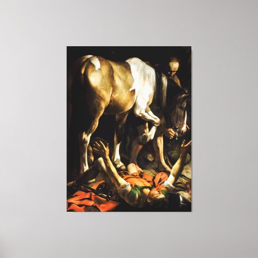 Umwandlung von Caravaggio in Damaskus Leinwanddruck (Vorderseite)
