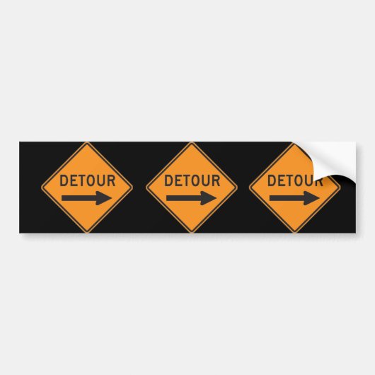Umweg-Autoaufkleber 3-Pack Autoaufkleber (Vorne)