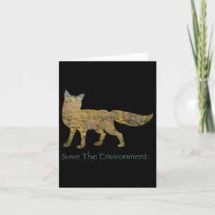 Umwelt durch Fox-Silhouette gerettet Karte