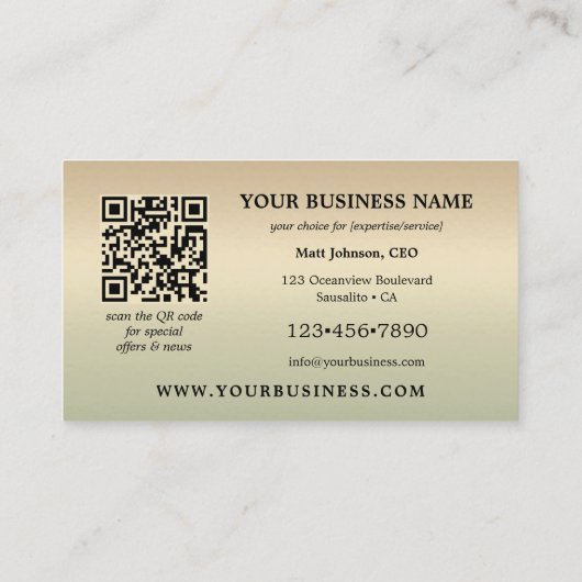 Umwelt im Grünen - QR-Foto - Visitenkarte (Rückseite)