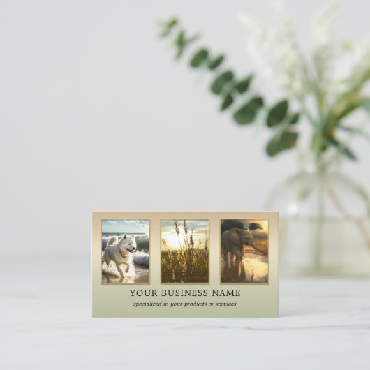 Umwelt im Grünen - QR-Foto - Visitenkarte (Stehend Vorderseite)