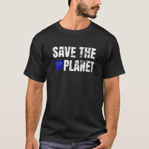 Umwelt in Not retten Sie den Planeten Vintage T-Shirt
