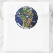 Umwelt-Power Runder Aufkleber (Tasche)