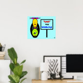 Umwelt und Affen-Maskottchen v1 Poster (Heimbüro)