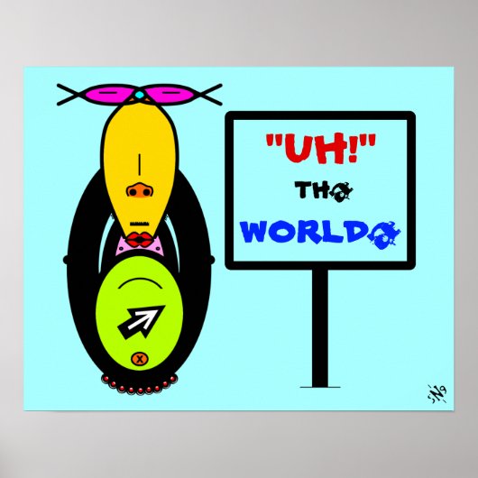 Umwelt und Affen-Maskottchen v1 Poster (Vorne)