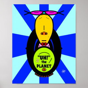 Umwelt und Affen-Maskottchen v1 Poster