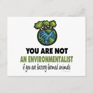 Umwelt = Vegan, vegetarisch Postkarte