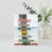 Umwelt Verlasse nur Fußstapfen Barbados Postkarte (Stehend Vorderseite)