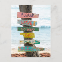 Umwelt Verlasse nur Fußstapfen Barbados