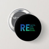 Umweltaktivismus des Kindes - Wiederverwendung Ger Button (Vorne & Hinten)