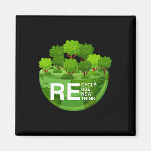 Umweltaktivismus Recycle Wiederverwendung neu über Magnet