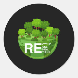 Umweltaktivismus Recycle Wiederverwendung neu über Runder Aufkleber