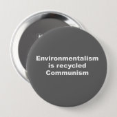Umweltbewegung ist gerecycelter Kommunismus Button (Vorne & Hinten)