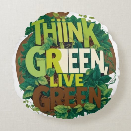 Umweltbewusstsein Rundes Kissen (Vorderseite)