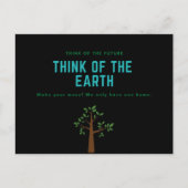 Umweltbewusstsein stoppt Klimawandel Feiertagspostkarte (Vorderseite)