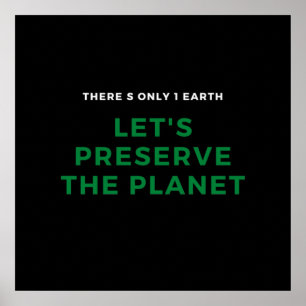 Umweltbewusstsein stoppt Klimawandel Poster