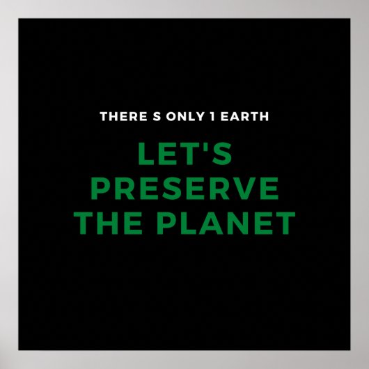 Umweltbewusstsein stoppt Klimawandel Poster (Vorne)