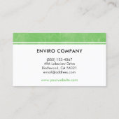 Umweltforscher Ökologe Green Visitenkarte (Rückseite)
