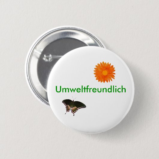 Umweltfreundlich Button (Vorne & Hinten)