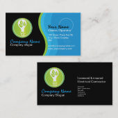 Umweltfreundliche Elektrikerfirma Visitenkarte (Vorne/Hinten)