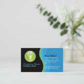 Umweltfreundliche Elektrikerfirma Visitenkarte (Stehend Vorderseite)