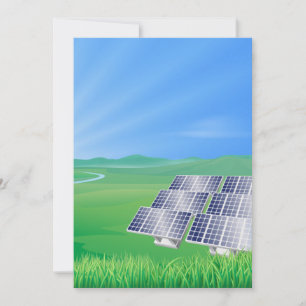 Umweltfreundliche Solarpanel-Landschaft Einladung