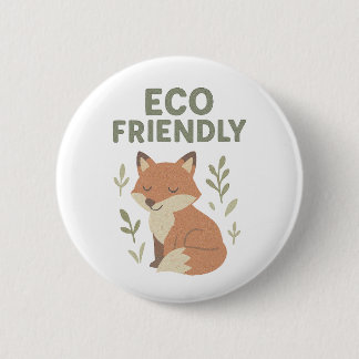 Umweltfreundlicher Fuchs Button