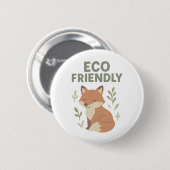Umweltfreundlicher Fuchs Button (Vorne & Hinten)
