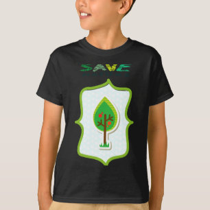 Umweltfreundliches Immergrün-Design T-Shirt