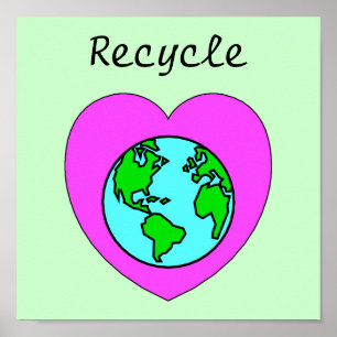 Umweltfreundliches Plakat gerecycelt