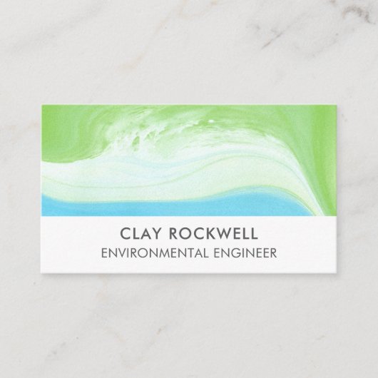 Umweltingenieur Berater Öko Green Blue Visitenkarte (Vorderseite)
