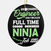 Umweltingenieur nur wegen Vollzeit Keramik Ornament (Links)
