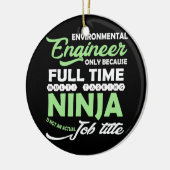 Umweltingenieur nur wegen Vollzeit Keramik Ornament (Links)