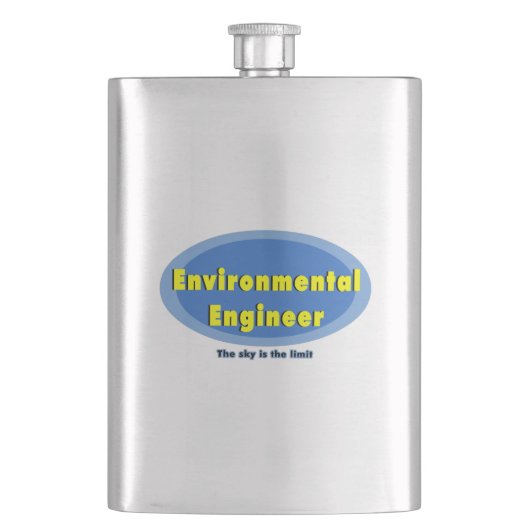 Umweltingenieur Oval Flachmann (Vorderseite)