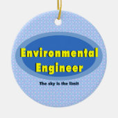 Umweltingenieur Oval Keramik Ornament (Vorne)
