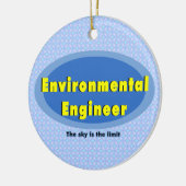 Umweltingenieur Oval Keramik Ornament (Links)