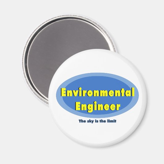 Umweltingenieur Oval Magnet (Vorderseite/Rückseite)