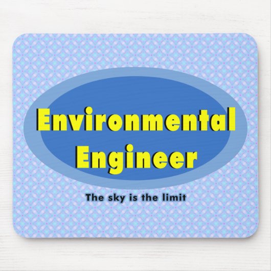 Umweltingenieur Oval Mousepad (Vorne)